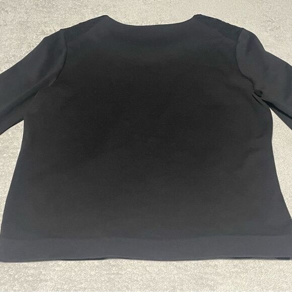 MASSIMO Dutti black sweatshirt with lace detail at shoulders size large GUC - Picture 6 of 6